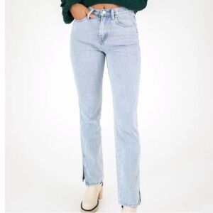 English factory holy grail denim with split hem size 25